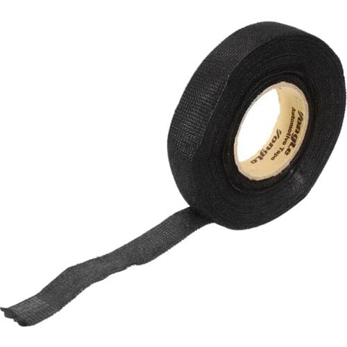 1 Roll Of 15m*16mm Wire Harness Tape Hardware Ultra-thin Powerful Electrical Rubber Black Insulation Tape Adhesive