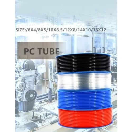 10m pneumatic hose pu pipe 4 * 2.5 mm 6 * 4 mm 8 * 5 mm 10 * 6.5 mm 12 * 8 14 * 10 mm 16 * 12 mm air tube compressor hose