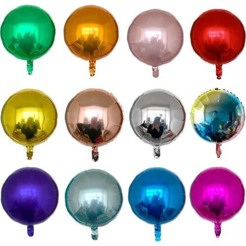 10pcs Round Foil Metal Macaron Balloon Baby Shower Wedding Birthday Party Balloons Festive Party Layout Decoration Balloon