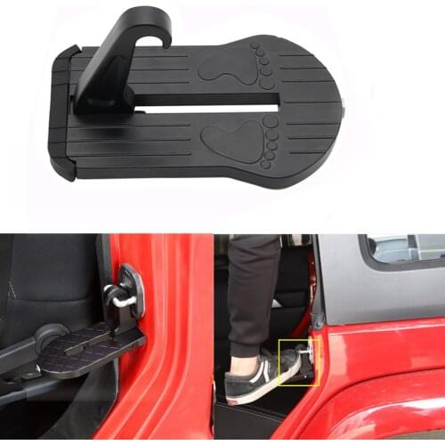 2 in 1 Car Folding Step Ladder Auxiliary Pedal Car Roof Pedal Foot Pegs With Safety Hammer Easy To Access The Roof Auto Parts
