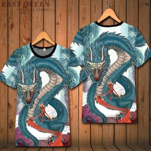 2019 Japanese Streetwear T Shirt Dragon Print Social Guy Ice Silk T-Shirt Hip Hop Harajuku Punk Summer Rapper Tee Tops KK2861