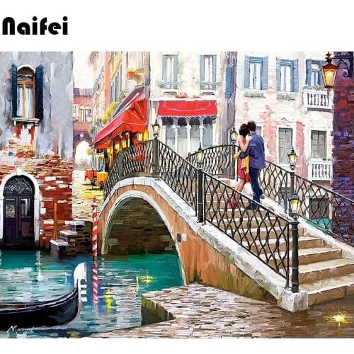 5d diy diamond painting cross stitch"romantic couple in Venice"picture of rhinestone diamond embroidery mosaic for home decor