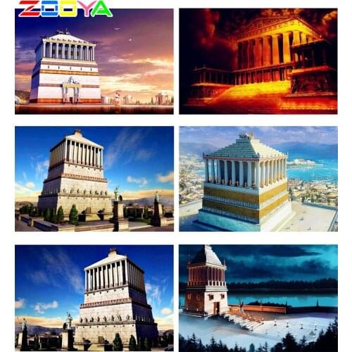 5D Diy Diamond Painting Scenery Mausoleum Cross Stitch Diamond Embroidery Home Furnishing Decoration Crystal Embroidery H857