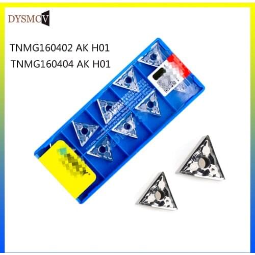 TNMG160404 TNMG160402 AK H01 aluminum insert 10 pcs External Uncoating Indexable inserts CNC tool lathe turning tool