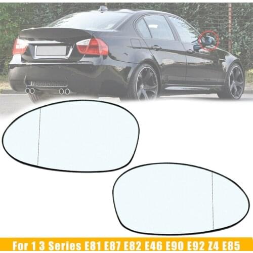 Side Wing Door Mirror Rearview Mirror Glass Heated 2-Pin for-BMW 1 3 Series E81 E87 E82 E88 E46 E90 E92 E85 Z4