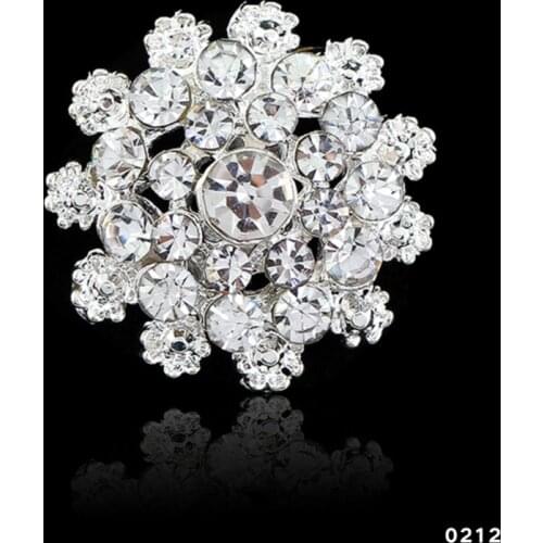 Jewelry Bridal Bouquet Flower Pattern Brooch Pin Rhinestone Inlaid Crystal Women Wedding Brooches 14 types