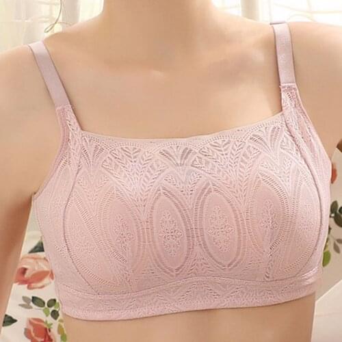 Bra-type bra anti-light breast-wrapping underwear womens non-steel ring lace breathable folding Accessory breast thin back bra