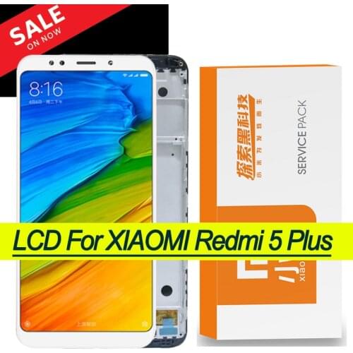Original 5.99'' Display with frame for Xiaomi Redmi 5 Plus LCD Touch Screen Digitizer Assembly Redmi 5Plus Repair Parts