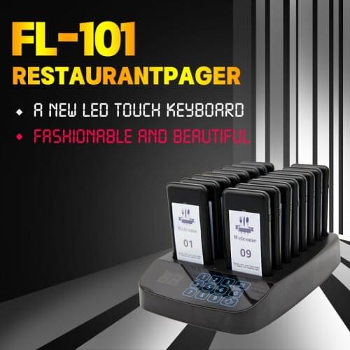 FL-F101 New Touch Keyboard Waterproof Wireless Paging System for Restaurant Table Waiter Pager Coffee Shop Clinic Table Service