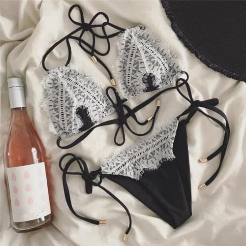 FlowerDance Swimwear Women Micro Bikini Bathing Suit Women Sexy Bikini Two-piece with Lace String Bikini Swimwear Bikini 2020