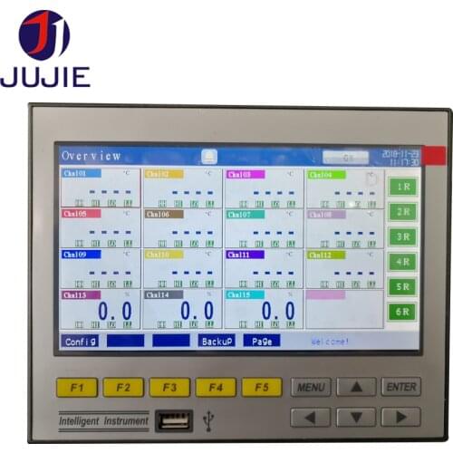 GT71R 7inchs 1~16channels paperless/chart recorder data curve storage temperature/humidity/pressure/current/voltage/liquid level