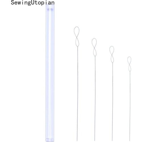 Stainless Steel Beading Needles Large Big Eye Collapsible Twisted Beading Needles for Jewelry Bracelet Making Tools 0.2-0.5mm