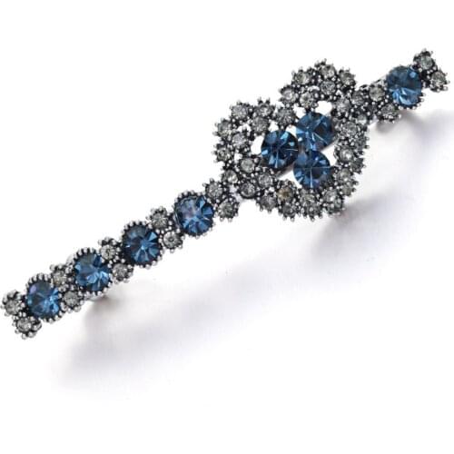 Exquisite Elegant Heart Barrette Clip Chic Crystal Rhinestone Hairpin Fashion Korean Hair Accessories Girl Women Gift DF168 New