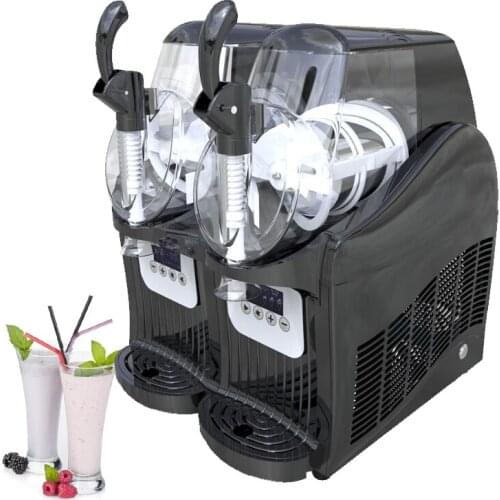 Double Tank Slush Machine Commercial Snow Melting Machine Automatic Mini Smoothies Granita Machine