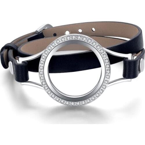 MESINYA Men Women Girl Boys 316L Stainless Steel Adjustable Floating Charms Glass Locket Bracelet Bangle