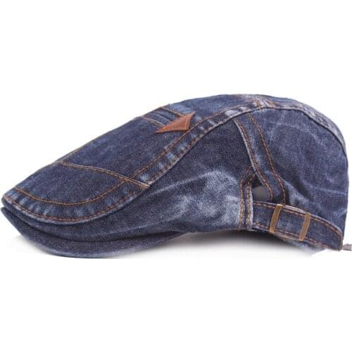 Fashion Cowboy Hats for Mens Summer Visors Cap Casual Men Cotton Berets Hat France Flat Cap Unisex Denim Newsboy Caps