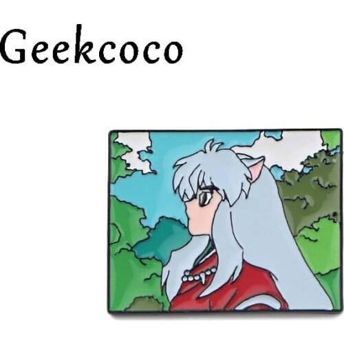 20pcs/lot J1092 Cartoon Anime Inuyasha Enamel Pin Women Men Brooch Denim Jackets Lapel Collar Pins Badges Fashion Jewelry Gift