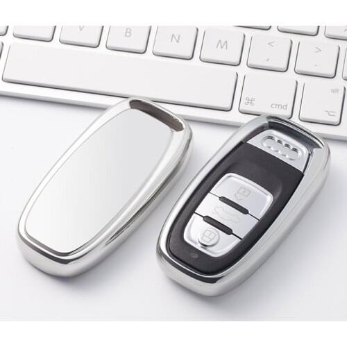 Soft Tpu Car Key Case Cover For Audi Q3 A6 C7 C8 4F C5 S5 Q5 A5 A7 A3 8P 8V 8L A4 B6 B7 B9 B8 A1 A8 TT A5 Q3 Q8 Q7 S5 Key Ring
