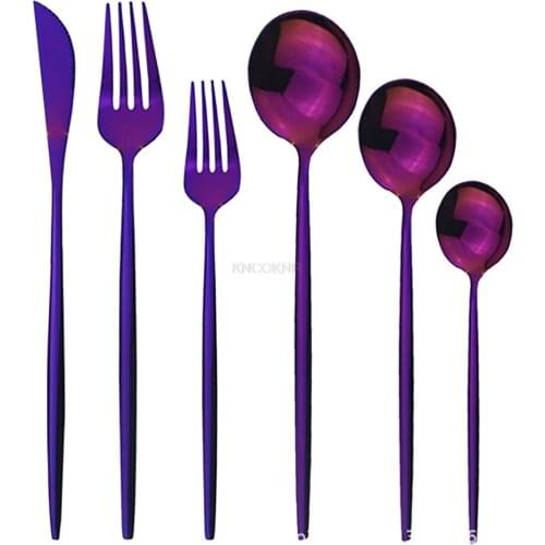 Stainless steel cutlery cutlery set Western dessert pastry fork spoon cutlery six-piece cutlery set