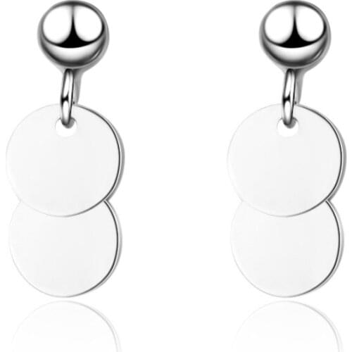 New Fashion Mini Exquisite Design 925 Sterling Silver Round Spot Tassel Earrings For Women oorbellen Wholesale Jewelry Gift