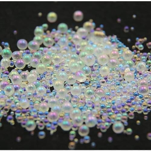 One box Mini Bubble ball beads 1-3mm mixed tiny beads for glass globe silicon mold filler charms