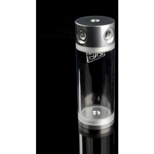 Water cooling water tank metal silver diameter 60mm high 130mm cylinder acrylic water tank split cooling accessories DIY