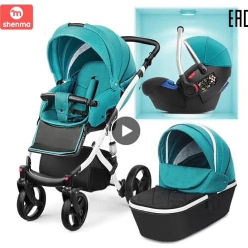 2019 New baby cart Can sit and lie down Two-way suspension Baby carriage Free shipping in Russia