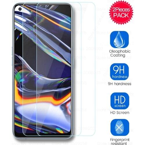 Realmi C3 C15 C11 Glass 2Pcs Protective Glass For Realme 5 6 7 X2 Pro XT X Lite Real Me 5i 6i 5s 6s Screen Protectors Film Cover