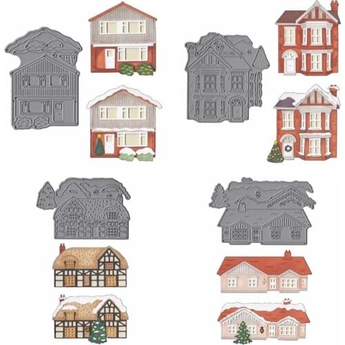 Warm House Cottage Die Metal Cutting Dies Stencil for DIY Scrapbooking Album Decorative Embossing Paper Card Crafts Die Cuts