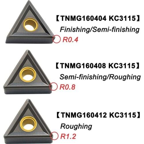 TNMG160404 TNMG160408 TNMG160412 KC3115 Carbide Inserts High Quality External Turning Tool CNC Lathe Cutter Tool For Cast Iron