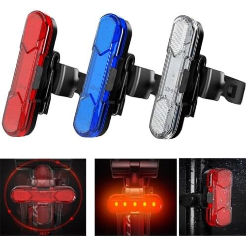 Bicycle Bike Tail Light USB LED Warning Bicycle Lights Waterproof Cycling Taillight Mountain Bike Flashlight Equipment Accessory