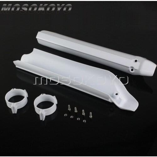 55mm Motocross Fork Guards White Dirt Bike Frame Tube Guard Protection Cover for Honda Suzuki