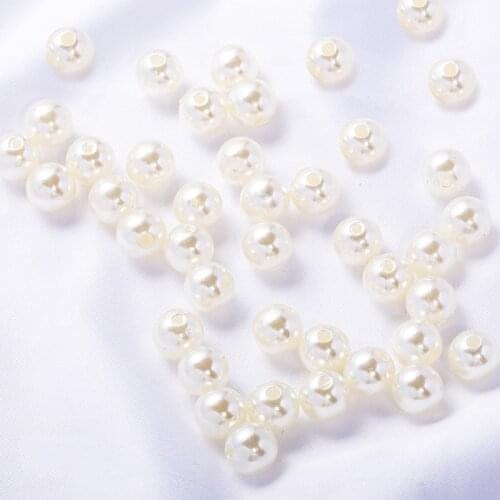 Pearls High Quality Beads Super Glitter Milky Round Pearls Craft Pearl Beads for Jewelry Decoration Beads ABS Imitation Pearls