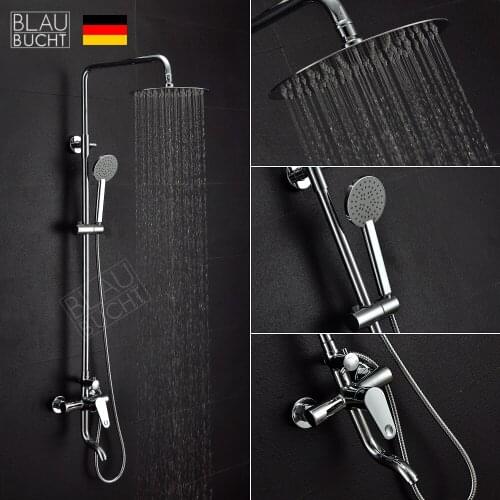 2015 Top Fashion Single Holder Dual Control Round Double With Arm Chrome Led Ht Blaubuc For Hot And Cold Ultra-thin Copper