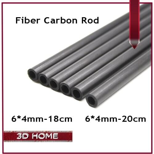 6pcs/lot Kossel Delta Kossel 6*4mm 5*3mm18cm 20cm Fiber Carbon Rod Parallel Arm Suitable for Mini 5347 For 3D Printer parts