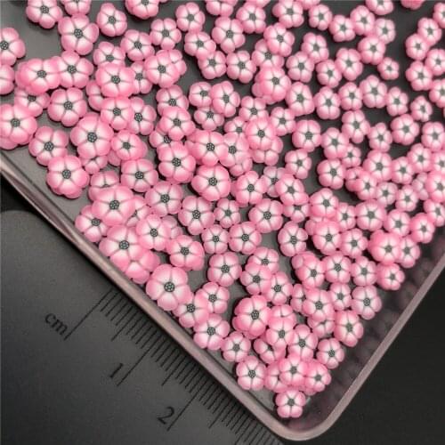 60g Pink Flower Polymerclay,Soft Clay Sprinkles For Kids Diy/Craft Diy Making/Nail Art/Scrapbook Decoration/Craft Filler