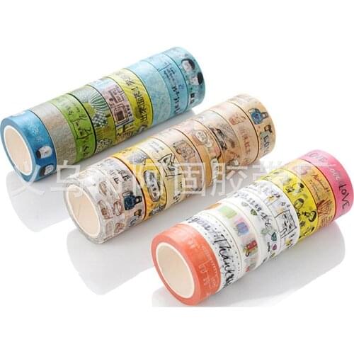 A bag=27pcs Chives glitter tapes color Dividing Stickers border masking adhesive paper washi tape DIY Scrapbooking Hand account