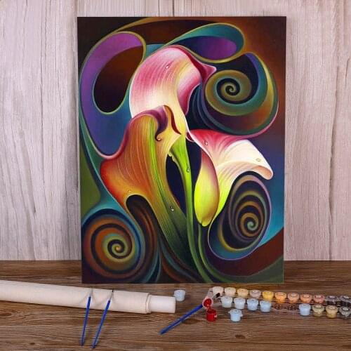 Abstract Flower Landscape DIY Painting By Numbers Kit Oil Paints 40*50 Canvas Pictures Loft Picture Crafts For Handicraft