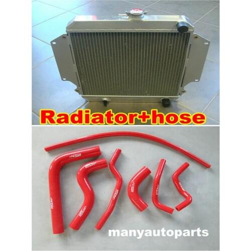 Aluminum Radiator & Silicone Hose For Suzuki Sierra SJ410 SJ413 OS 1.3 2Dr Spftop Hardtop 1981-1996 MT Jimny MK2 Samurai Santana