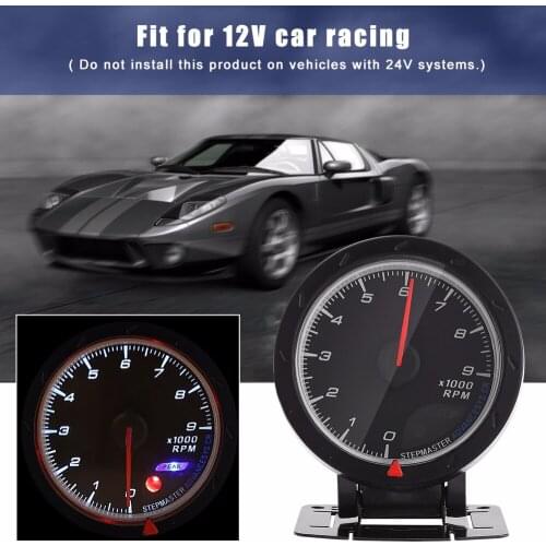 Universal Car RPM Tachometer 12V 9000 RPM Shift Tachometer Gauge with LED Backlight For Auto Racing Car-Styling