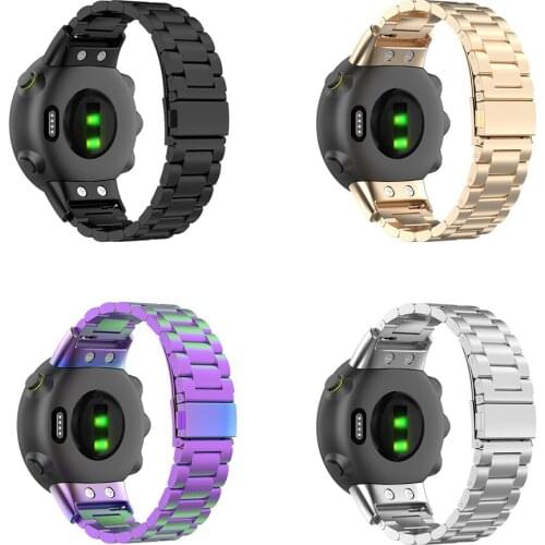Fashion Stainless Steel Watch Strap Replacement Metal Watchband Bracelet for Garmin Forerunner 45/Forerunner 45 S/Swim2 Watch