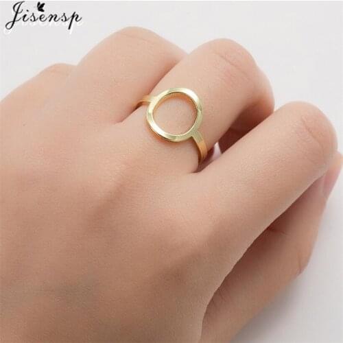 Trendy Stainless Steel Rings for Women Vintage Geometric Round Opening Adjustable Ring Stackable Midi Ringen New Jewelry 2021