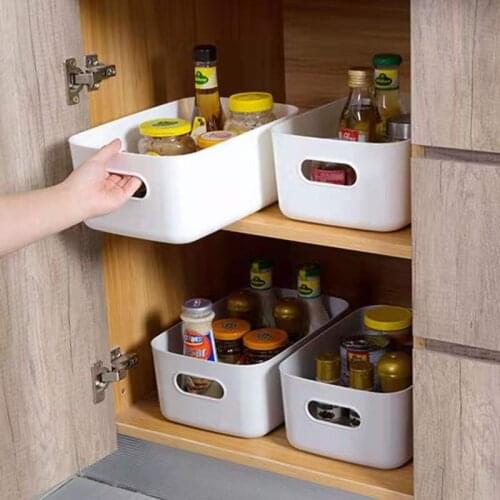 Sundry storage basket student desktop snack storage box plastic cosmetic storage box household kitchen sorting box makeup box