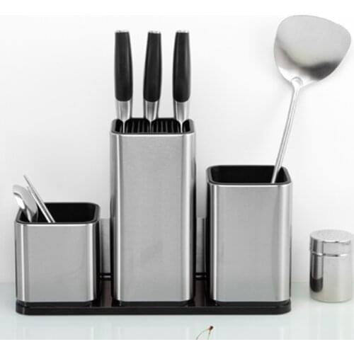 Kitchen Storage For Knife Holder Stand Stainless Steel Merger Cooking Tools and Knife Stand Kitchen Storage Accessories MJ