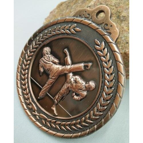 Medals trophies trophi Taekwondo Kindergarten Games Custom Make Zinc Alloy Metal And Silver Bronze Medals Trophies Gold Medal