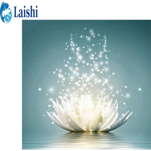 Full Drill Square Abstract art lotus lamp Diamond Diamond Painting Diamond Embroidery Cross Stitch Rhinestone Mosaic Painting