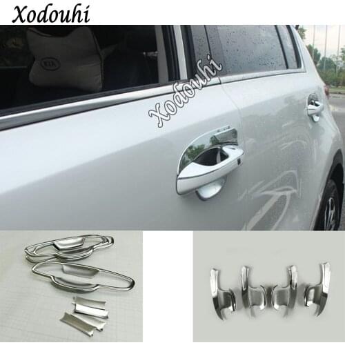 For Kia Sportage KX5 2019 2020 Car Sticker Styling Detector Trim ABS Chrome External Door Bowl Lamp Frame Parts Hood 4/8pcs
