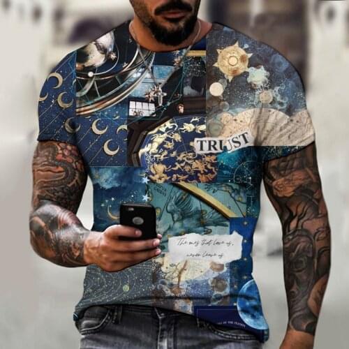 2021 new 3D printed skull pattern hot sale trend mens t-shirt for men and women t-shirt fashion