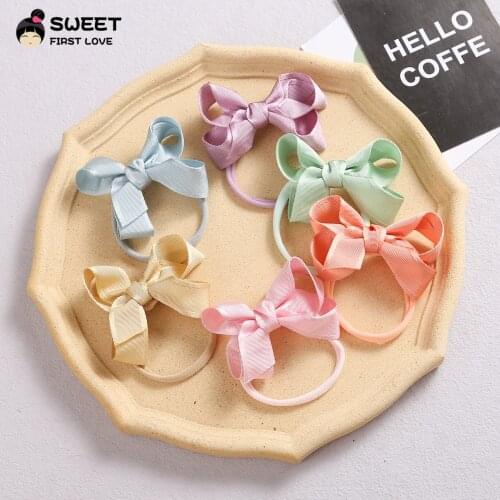 Baby Girl Headband For Children Solid Color Hair Ribbons For Baby Bows Soft Nylon Hair Band Kids Headwear Accessories Newborn