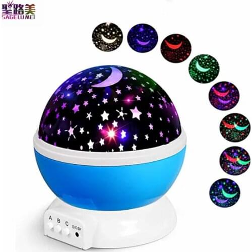 Sky Projector Star Moon Galaxy Night Light For Children Kids Bedroom Decor Projector Rotating Nursery Night Light LED Baby Lamp
